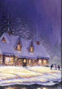 Plan Ahead for Winter and the Holidays - holiday home at night with snow
